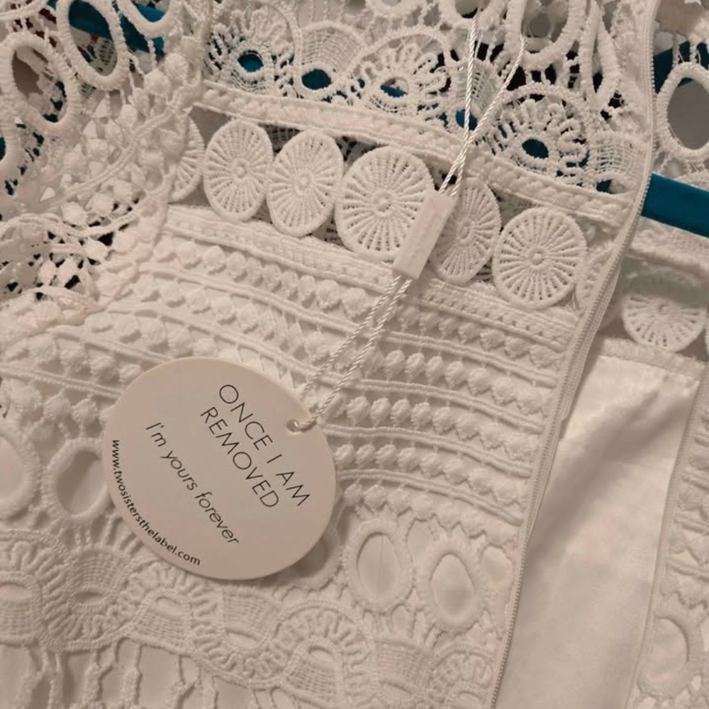 Long sleeve white lace mini dress from Two Sisters NWT!! - Picture 13 of 14